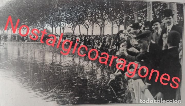 Collectionnisme de Revues et Journaux: Ba&ntilde;olas, Gerona Fiesta del Pez ni&ntilde;os echando peces lago y exposici&oacute;n foto revista 191X