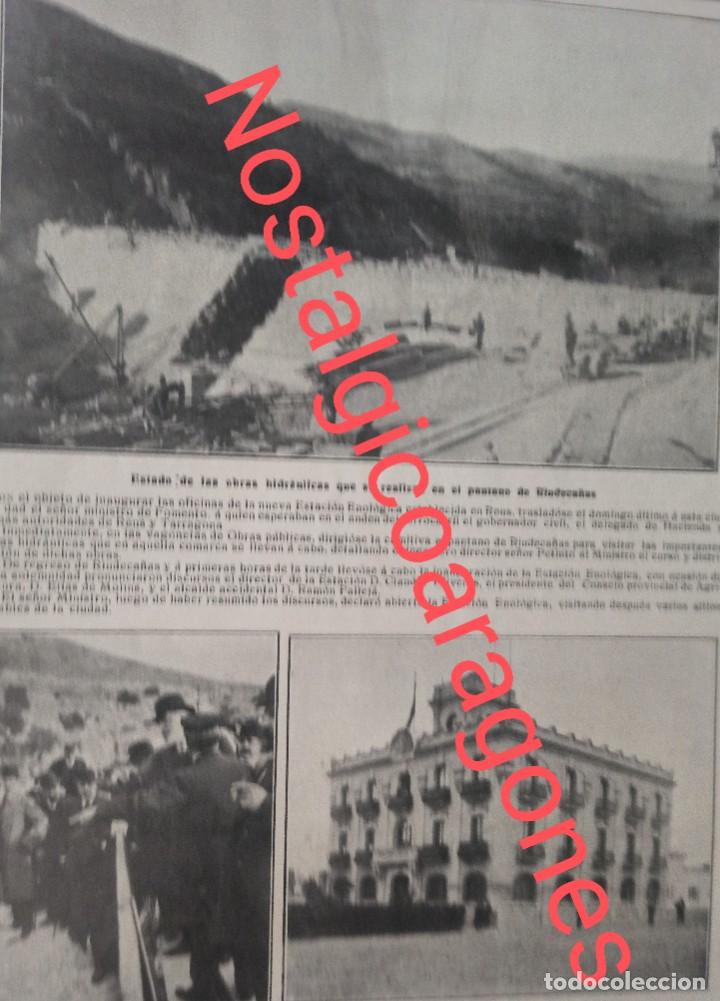 Collectionnisme de Revues et Journaux: Reus visita ministro pantano Riudeca&ntilde;as, estacion enologicafoto revista 191X