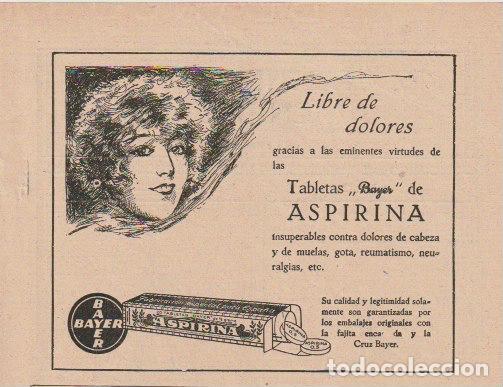 Coleccionismo de revistas y peri&oacute;dicos: Publicidad Aspirina Bayer - 1927