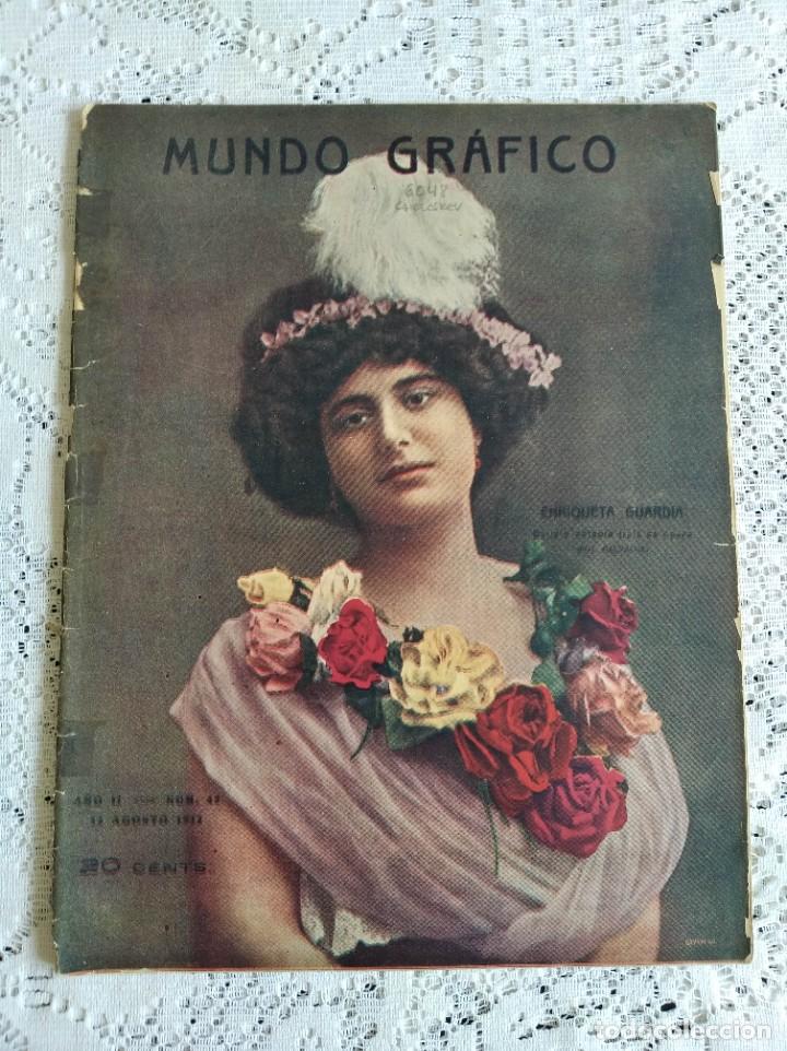 Coleccionismo de Revistas y Peri&oacute;dicos: REVISTA MUNDO GR&Aacute;FICO. A&Ntilde;O 2. N&ordm; 42. 14 AGOSTO 1912. DON ALFONSO XIII EN INGLATERRA. ACTUALIDA..LEER