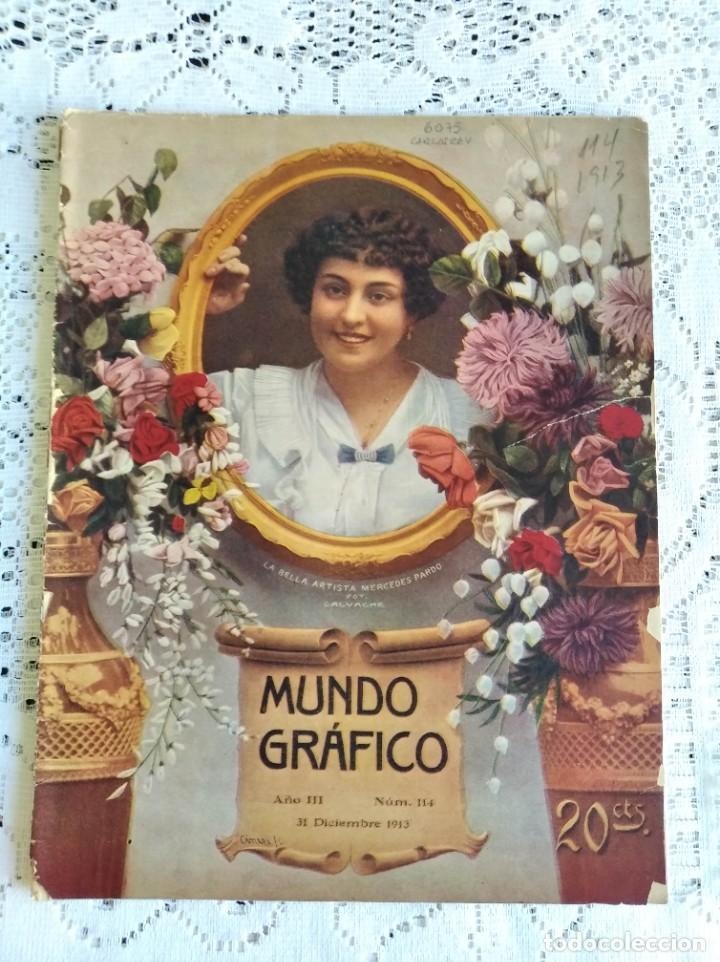 Coleccionismo de Revistas y Peri&oacute;dicos: REVISTA MUNDO GR&Aacute;FICO. A&Ntilde;O 3. N&ordm; 114. 31 DIC. 1913. MUERTE DE UN PATRICIO. HUMORISMO DE LOS RE..LEER