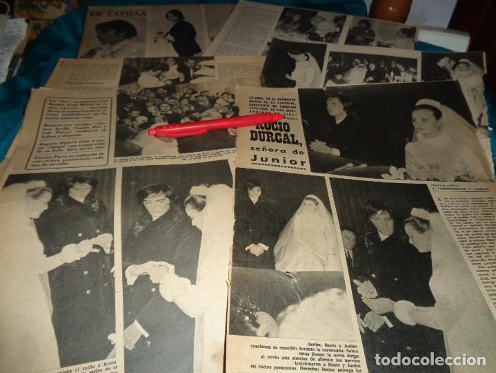 Coleccionismo de Revistas y Peri&oacute;dicos: RECORTE : BODA DE ROCIO DURCAL Y JUNIOR. SEMANA, ENERO 1970(#)
