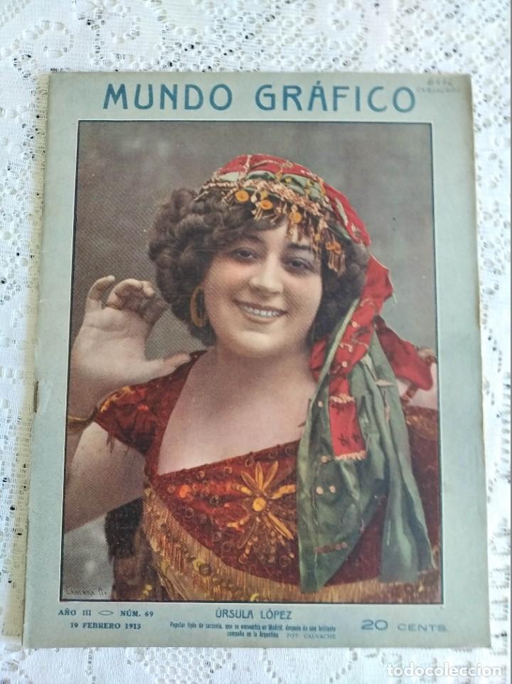 Coleccionismo de Revistas y Peri&oacute;dicos: REVISTA MUNDO GR&Aacute;FICO. A&Ntilde;O 3. N&ordm; 69. 19 FEBRERO 1913. REVISTA MILITAR EN MADRID. MUERTE DE DOM..LEER
