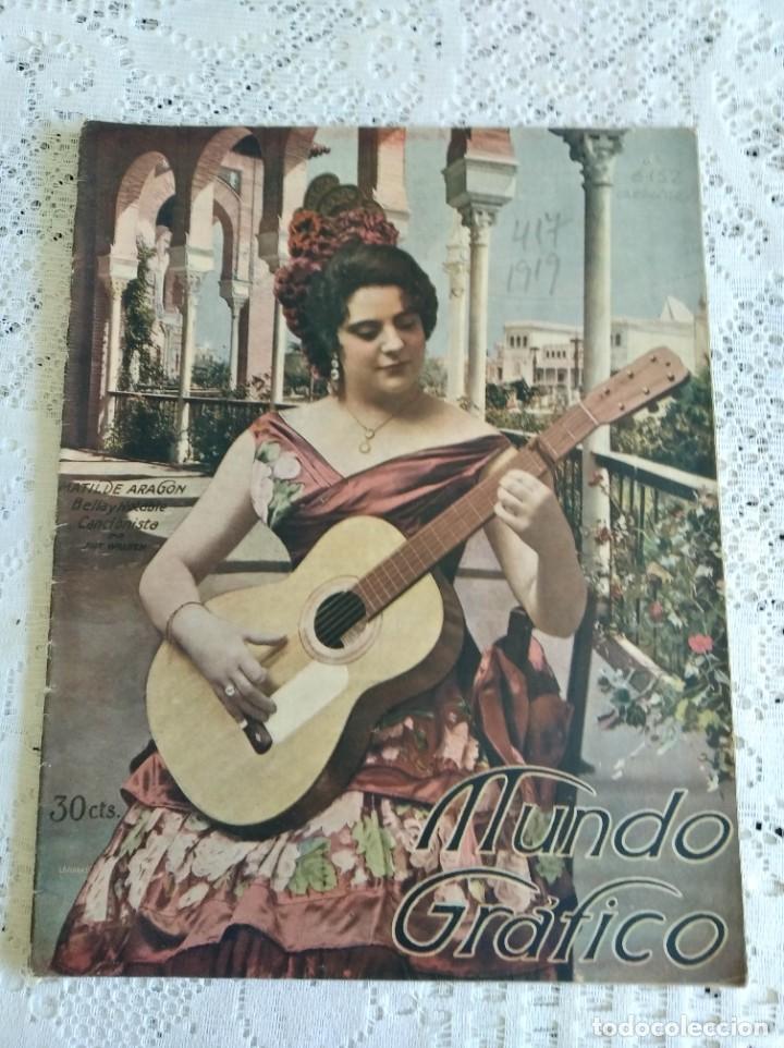 Coleccionismo de Revistas y Peri&oacute;dicos: REVISTA MUNDO GR&Aacute;FICO. A&Ntilde;O 9. N&ordm; 417. 22 OCT. 1919. ACCI&Oacute;N A&Eacute;REA EN MARRUECOS. NOTAS DE AM&Eacute;RICA.LEER