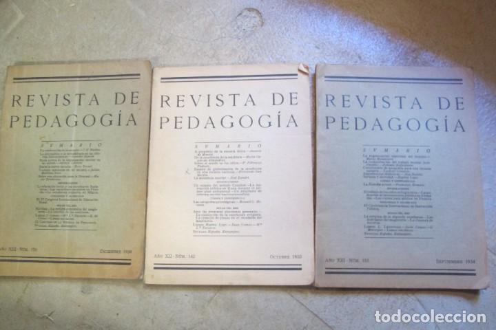 Coleccionismo de Revistas y Peri&oacute;dicos: REVISTA DE PEDAGOGIA. OCTUBRE 1933, Y 1934 Y DICIEMBRE 1934