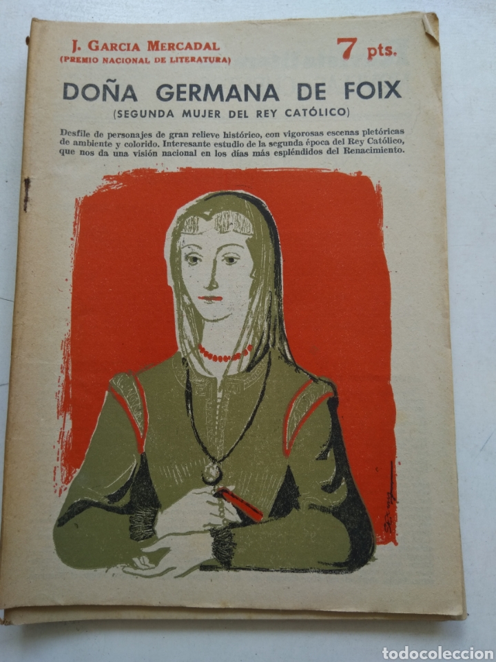 Coleccionismo de revistas y peri&oacute;dicos: REVISTA LITERARIA NOVELAS Y CUENTOS/DO&Ntilde;A GERMANA DE FOIX