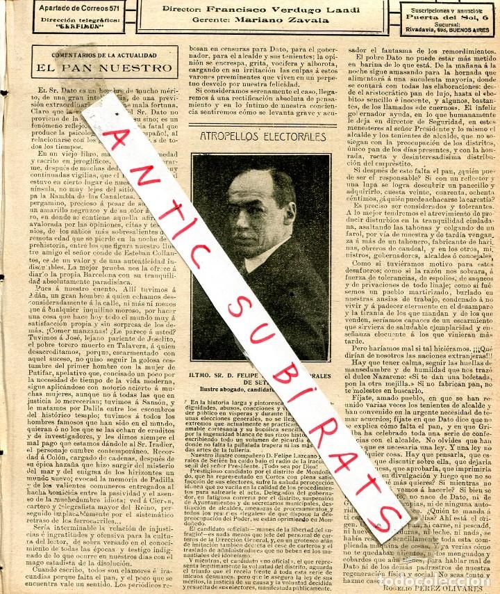 Coleccionismo de revistas y peri&oacute;dicos: REVISTA A&Ntilde;O 1920 MONDO&Ntilde;EDO DEPORTE FEMENINO II CONGRESO DE BOMBEROS BUQUE ESCUELA REINA REGENTE