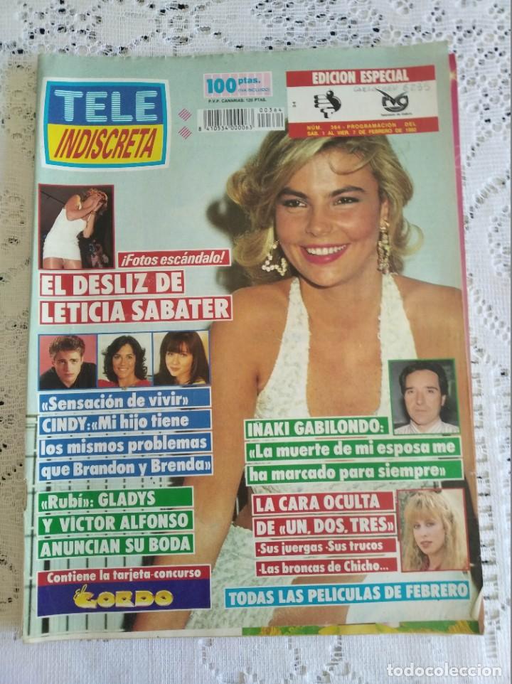 Collection Magazines and Newspapers: REVISTA TELE INDISCRETA. N&ordm; 364. FEB 1992. LOS ENCANTOS DE LETICIA SABATER, AL DESCUBIERTO......LEER