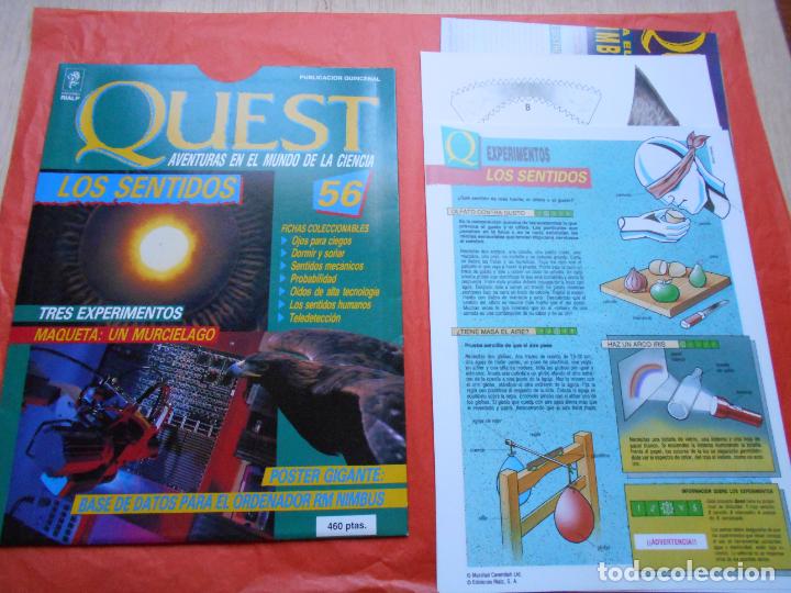 Collectionnisme de Revues et Journaux: QUEST AVENTURAS EN EL MUNDO DE LAS CIENCIA N&ordm; 56 LOS SENTIDOS
