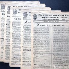 Coleccionismo de Revistas y Periódicos: CASA DE GANADEROS DE ZARAGOZA ( COOPERATIVA LANAR ) BOLETÍN INFORMACIÓN ( 19 EJEMPLARES AÑO 1945 )