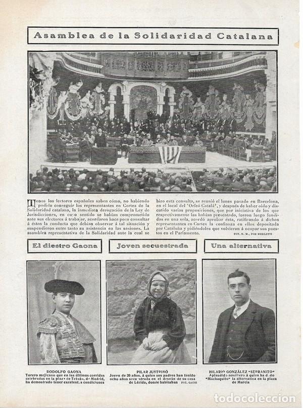 Sammeln von Zeitschriften und Zeitungen: 1908 HOJA REVISTA L&Eacute;RIDA JOVEN DE 20 A&Ntilde;OS PILAR JUSTRIB&Oacute; SECUESTRADA POR SUS PADRES DURANTE 8 A&Ntilde;OS