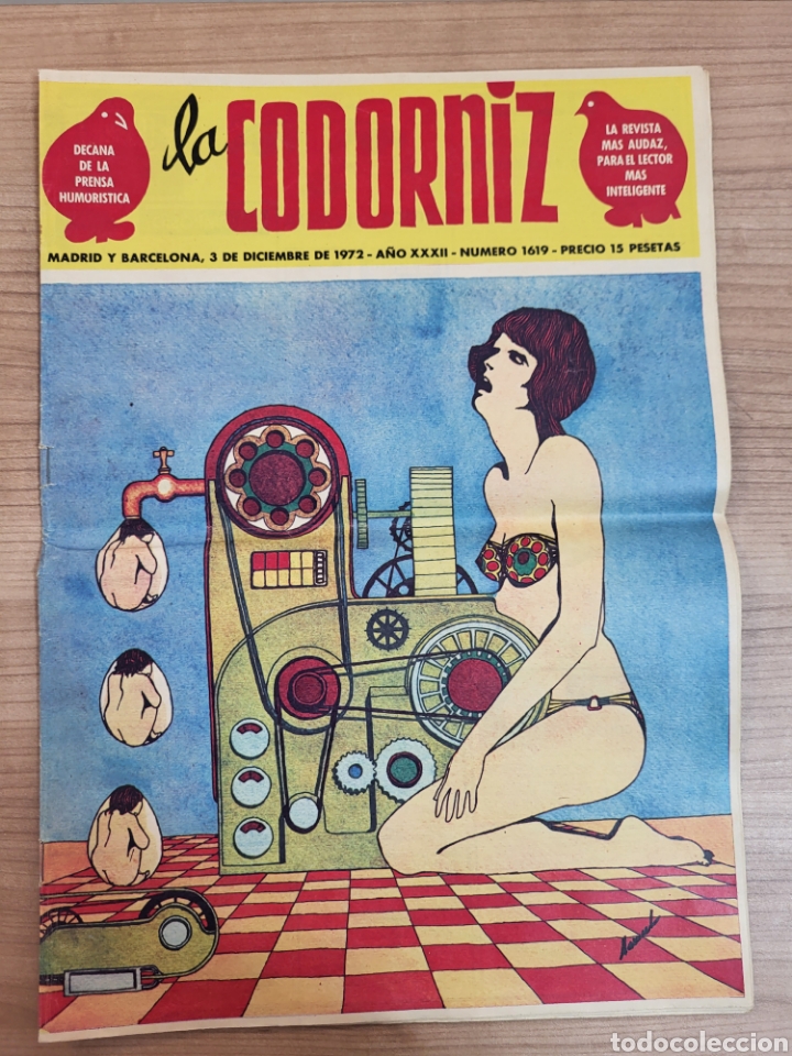 Coleccionismo de Revistas y Peri&oacute;dicos: PERIODICO LA CODORNIZ 3 DE DICIEMBRE DE 1972. NUMERO 1619