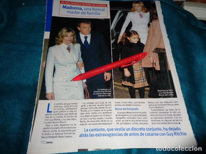 Coleccionismo de Revistas y Peri&oacute;dicos: RECORTE : MADONNA, UNA FORMAL MADRE DE FAMILIA. SEMANA, FEBRO 2002 (#)