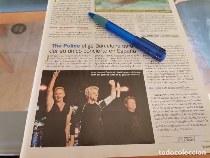 Coleccionismo de Revistas y Peri&oacute;dicos: GRUPO MUSICAL THE POLICE RECORTE REVISTA 2007