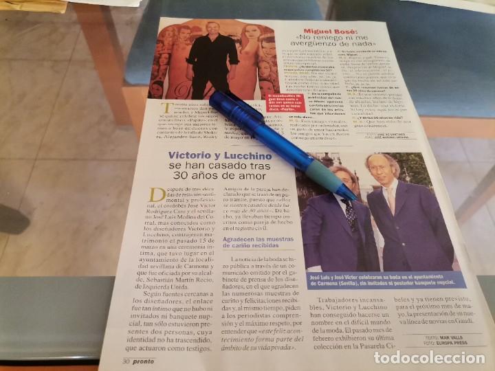 Coleccionismo de Revistas y Peri&oacute;dicos: MIGUEL BOSE, VICTORIA Y LUCHINO RECORTE REVISTA 2007