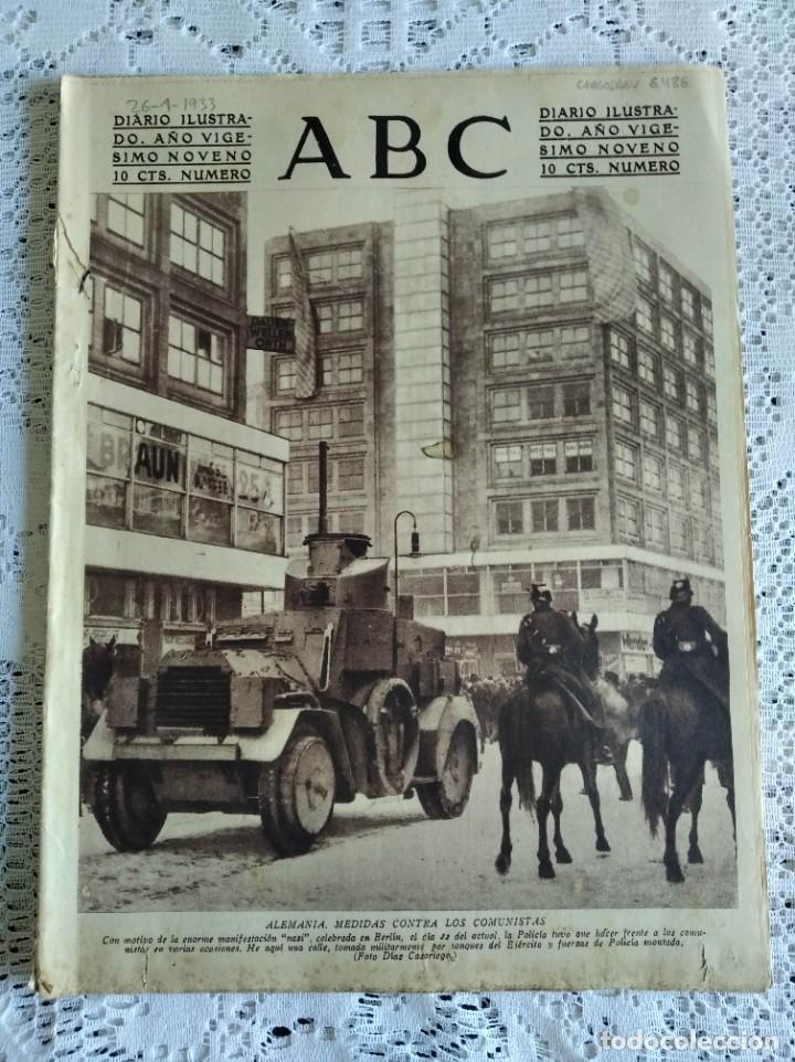 Coleccionismo de Revistas y Peri&oacute;dicos: REVISTA ABC. A&Ntilde;O 1933. N&ordm; . CONFERENCIAS EN PONTEVEDRA Y JEREZ DE LA FRONTERA. TEMPORAL DE NIE..LEER