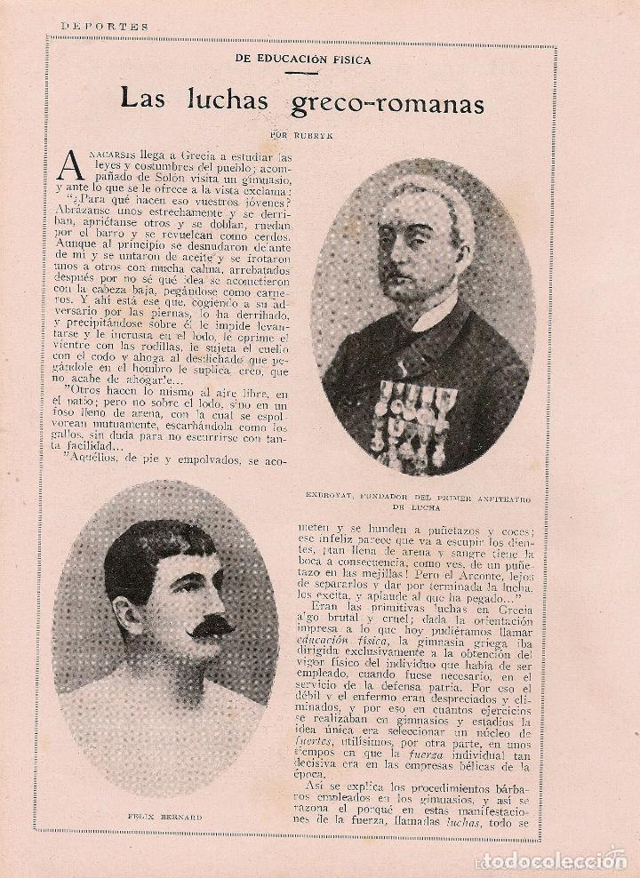 Collezionismo di Riviste e Giornali: Las luchas greco-romanas / por Rubryck - 1925
