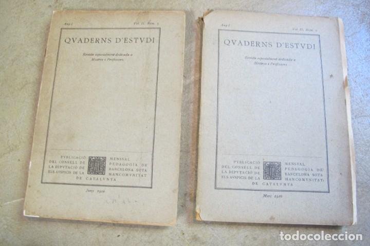 Collezionismo di Riviste e Giornali: QUADERNS D'ESTUDI. ANY 1 VOL II NUM 2 I 5. 1916. PEDAGOGIA. REVISTA PER MESTRES I PROFESSORS