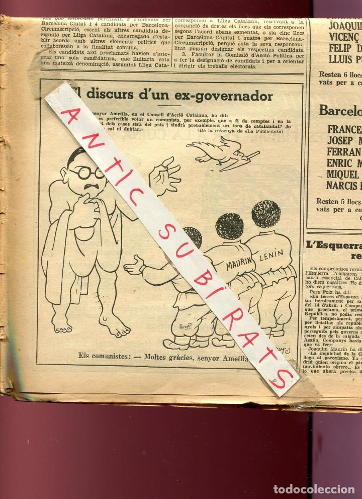 Collezionismo di Riviste e Giornali: DIARI ANY 1936 NIN MAURIN LENIN SENYOR AMETLLA SANT POL DE MAR SECCIO FEMENINA DE LA LLIGA CATALANA
