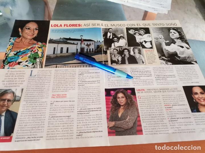 Coleccionismo de revistas y peri&oacute;dicos: LOLA FLORES SU MUSEO RECORTE REVISTA 2 PAGINAS 2021