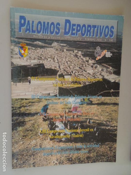 Collection Magazines and Newspapers: PALOMOS DEPORTIVOS , REVISTA DE LA COLOMBICULTURA ESPA&Ntilde;OLA N&ordm; 140-02-2002- VER SUMARIO