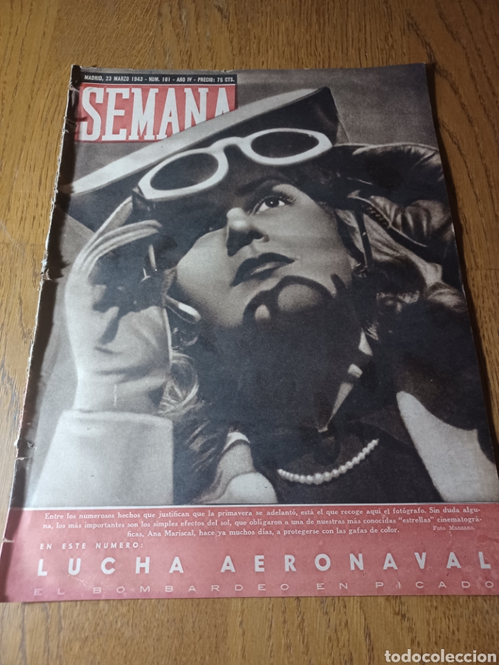 Coleccionismo de Revistas y Peri&oacute;dicos: SEMANA 1943 MINAS COBRE CHILE.LUCHA AERONAVAL. CUADROS DUQUE DE ALBA.EL CAUDILLO CONSTITUYE CORTES