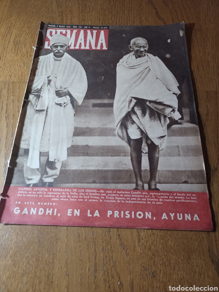 Coleccionismo de Revistas y Peri&oacute;dicos: REVISTA 1943 GANDHI EN PRISION AYUNA . GOYA MUSEO DEL PRADO. MICKEY ROONEY
