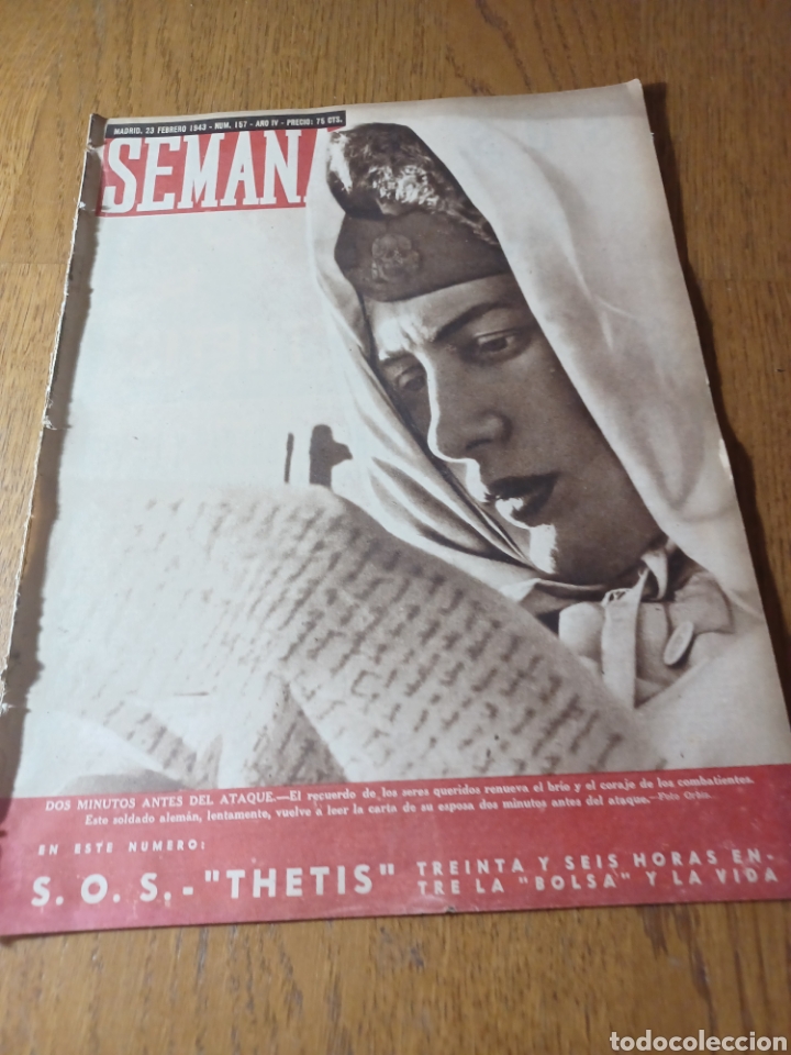 Coleccionismo de Revistas y Peri&oacute;dicos: SEMANA 1943 SUBMARINO THETIS . GUERRA JAPONESA . VIDA Y MILAGROS DE LA ALAMEDA DE OSUNA