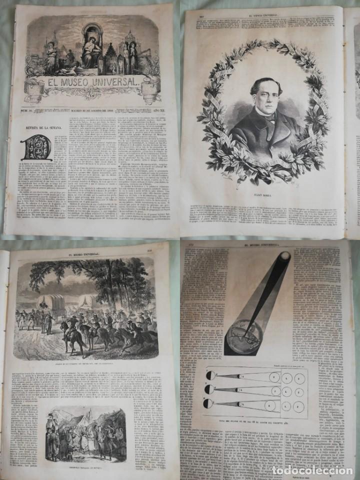 Colecionismo de Revistas e Jornais: EL MUSEO UNIVERSAL N&ordm;34, 22 AGOSTO 1868 A&Ntilde;O XII. Grabados: Juli&aacute;n Romea,
