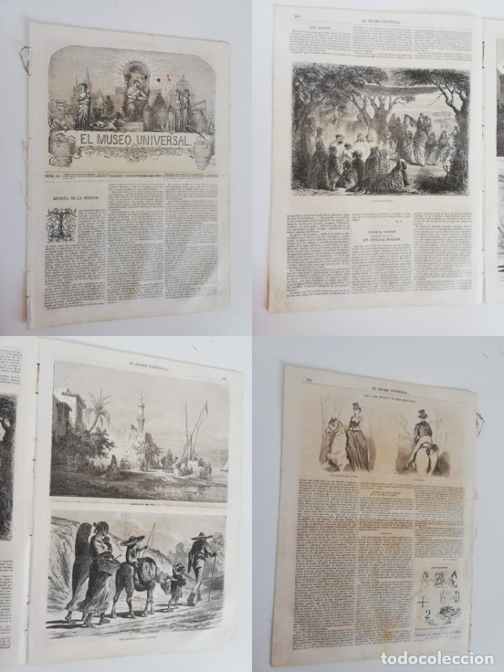 Colecionismo de Revistas e Jornais: EL MUSEO UNIVERSAL N&ordm;45 ,8 noviembre 1868 A&Ntilde;O XII. Grabados: Danzas marroqu&iacute;es, Nilo, gitanos espa&ntilde;o