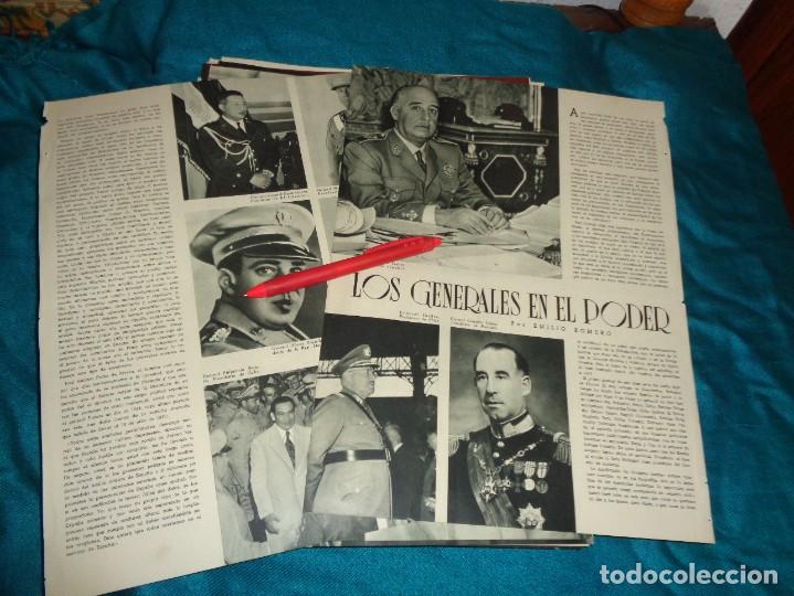 Collectionnisme de Revues et Journaux: RECORTE : LOS GENERALES EN EL PODER EN EL MUNDO : FRANCO Y OTROS . MUNDO HISPANICO, ABRIL 1953