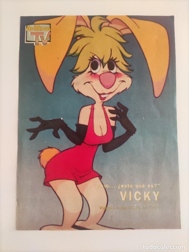 Coleccionismo de Revistas y Peri&oacute;dicos: Antena TV Poster Vicky Pero... &iquest;Esto qu&eacute; es?