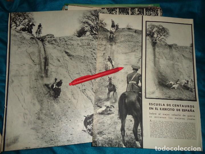Coleccionismo de Revistas y Peri&oacute;dicos: RECORTE : LA ESCUELA DE EQUITACION DEL EJERCITO ESPA&Ntilde;OL. MUNDO HISPANICO, FBRO 1955