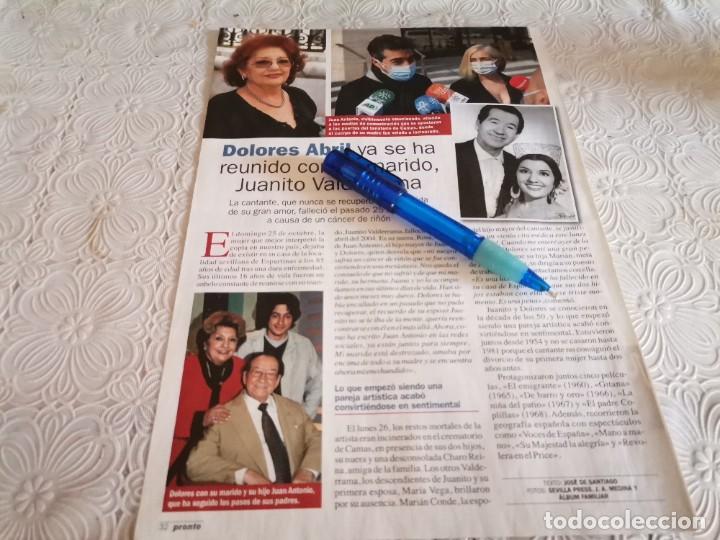 Coleccionismo de Revistas y Peri&oacute;dicos: DOLORES ABRIL MUERTE Y SE RE&Uacute;NE CON SU MARIDO JUANITO VALDERRAMA RECORTE REVISTA 2020