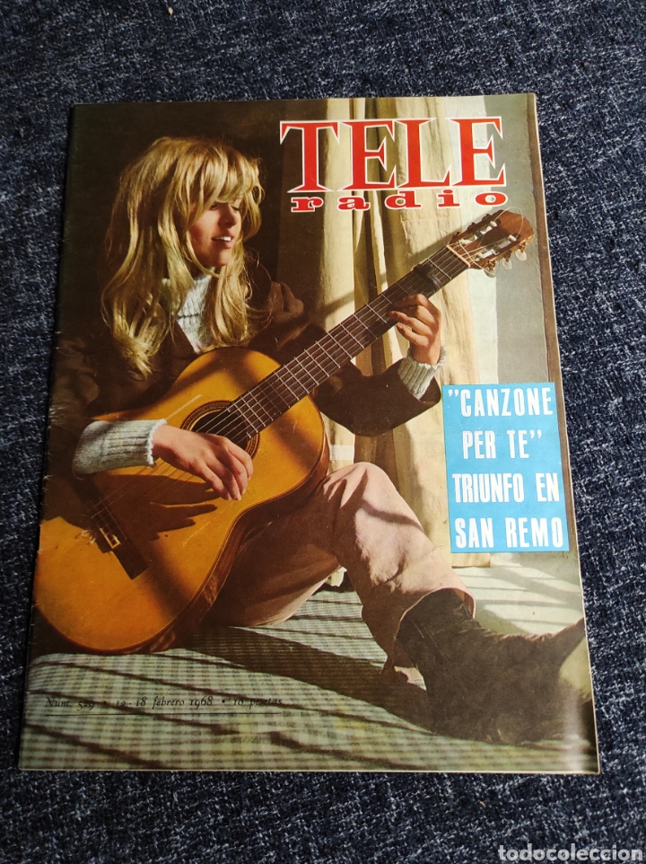 Collectionnisme de Revues et Journaux: (teleradio ) TELERADIO. REVISTA TELE RADIO N. 529. 12/02/1968. MARISOL. &ldquo;CANZONE PER TE&rdquo;SAN REMO.