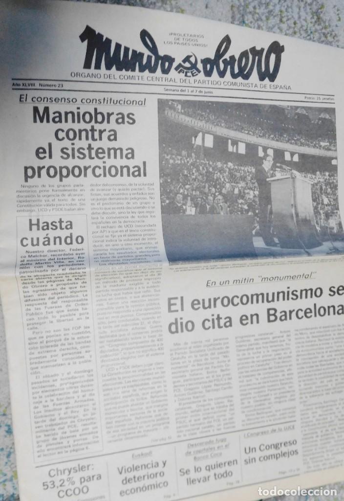 Collection Magazines and Newspapers: N&ordm; de la revista Mundo Obrero del 1 al 7 de Junio de 1978