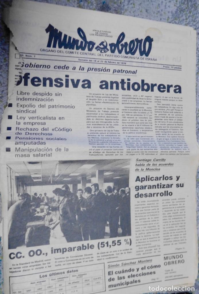 Collection Magazines and Newspapers: N&ordm; de la revista Mundo Obrero del 16 al 22 de febrero de 1978
