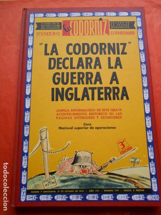 Coleccionismo de Revistas y Peri&oacute;dicos: LA CODORNIZ DECLARA LA GUERRA A INGLATERRA