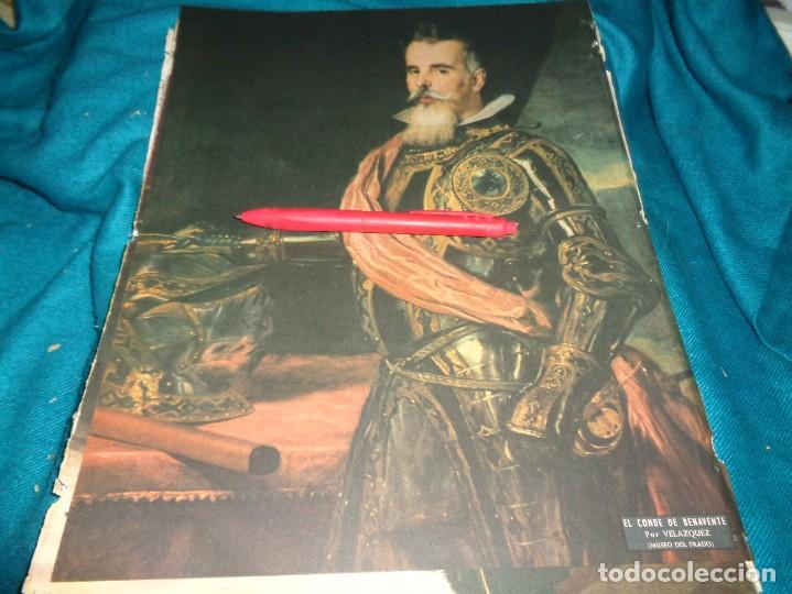 Coleccionismo de revistas y peri&oacute;dicos: RECORTE : GRABADO : EL CONDE DE BENAVENTE. VELAZQUEZ. MUNDO HISPANICO, ENERO 1954