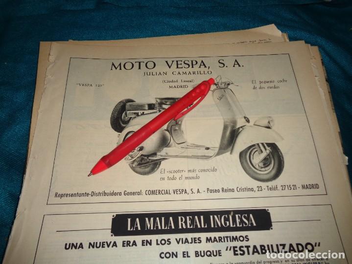 Coleccionismo de Revistas y Peri&oacute;dicos: RECORTE : PUBLICIDAD : MOTO VESPA. MUNDO HISPANICO, JUNIO 1954