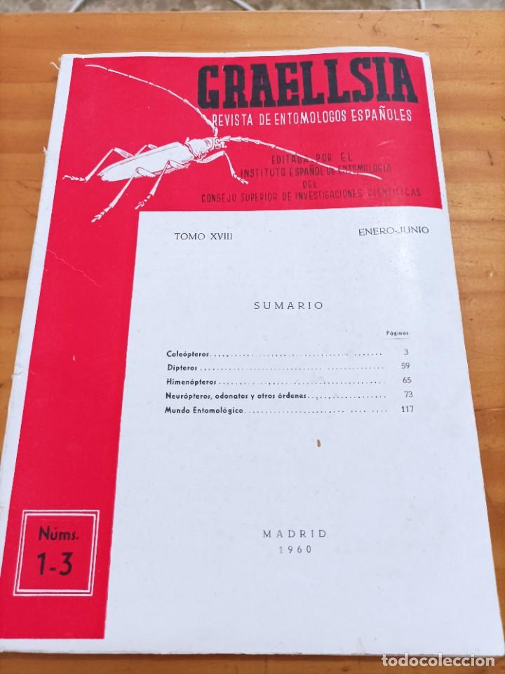 Coleccionismo de Revistas y Peri&oacute;dicos: GRAELLSIA, REVISTA DE ENTOMOLOGOS ESPA&Ntilde;OLES,TOMO XXVIII, ENERO -JUNIO 1960.VER SUMARIO.