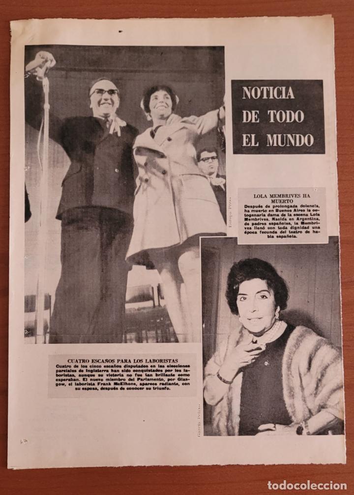 Coleccionismo de Revistas y Peri&oacute;dicos: Recortes ABC 1-11-69. Fallecimiento de Lola Membrives