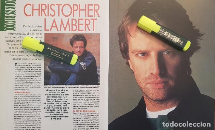 Coleccionismo de revistas y peri&oacute;dicos: Reportaje Christopher Lambert - Foto 1