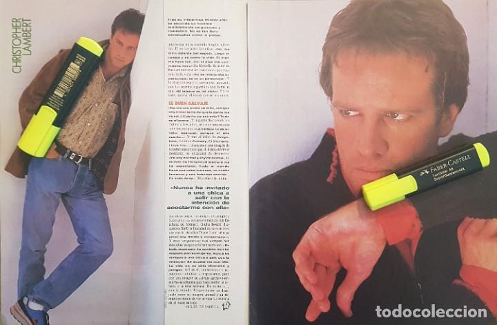 Coleccionismo de revistas y peri&oacute;dicos: Reportaje Christopher Lambert - Foto 2