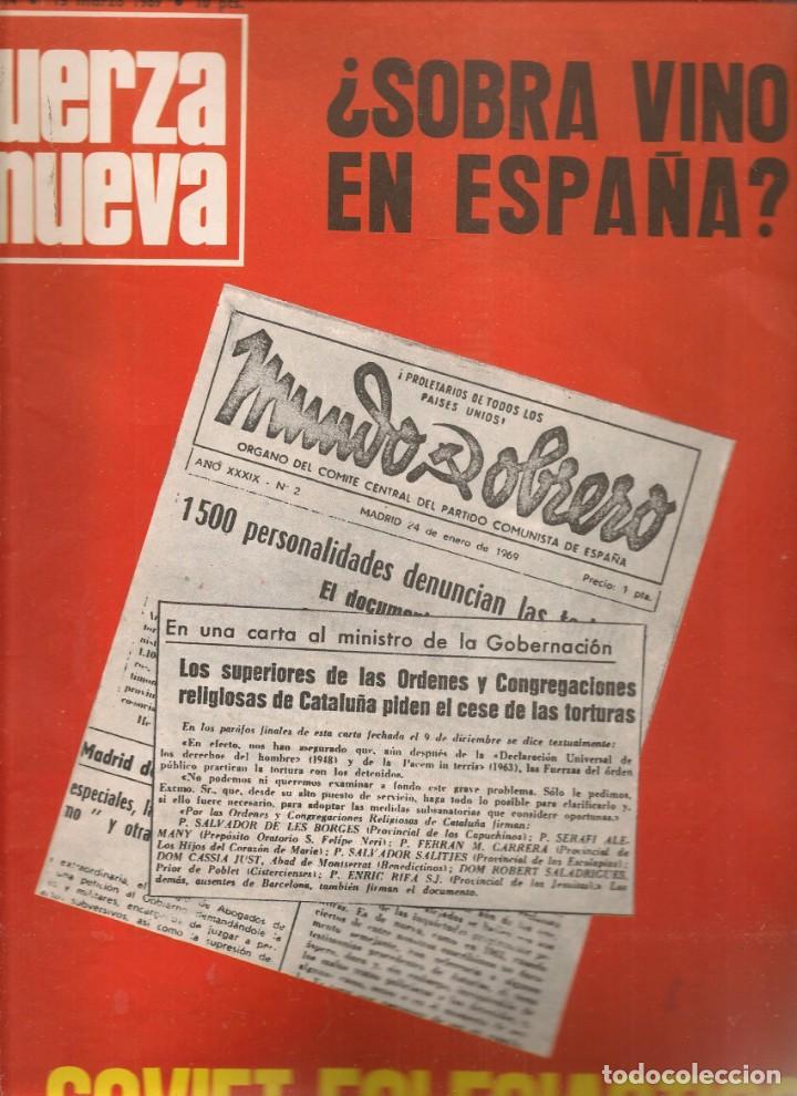 Coleccionismo de Revistas y Peri&oacute;dicos: FUERZA NUEVA. N&ordm; 114. EL SOVIET ECLESIASTICO / MASSIEL / &iquest;SOBRA VINO EN ESPA&Ntilde;A?. 15 MARZO 1969.(*)