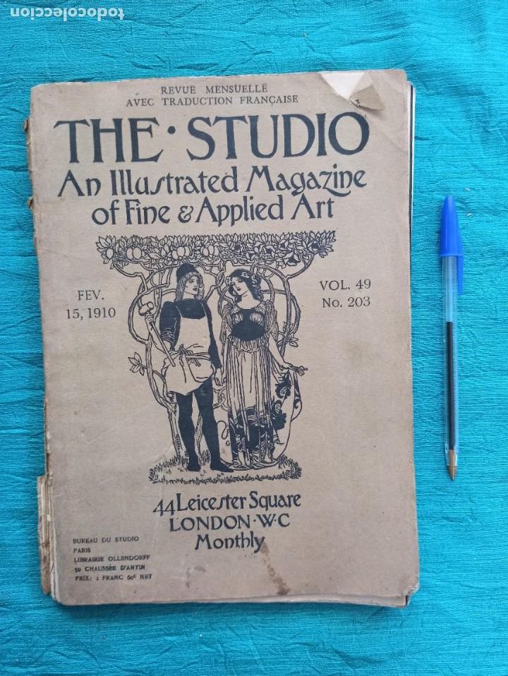 Sammeln von Zeitschriften und Zeitungen: Antigua revista The Studio. 1910. Modernista. Inglesa.