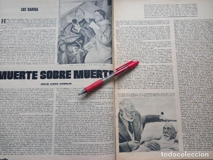Coleccionismo de Revistas y Peri&oacute;dicos: JULIO CARO BAROJA SOBRE LA MUERTE DE PIO BAROJA. RECORTE TRIUNFO JUNIO 1972