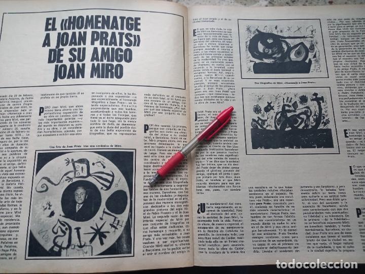 Coleccionismo de Revistas y Peri&oacute;dicos: HOMENAJE DE JOAN MIRO A JOAN PRATS EN PALMA DE MALLORCA. RECORTE TRIUNFO ABRIL 1972