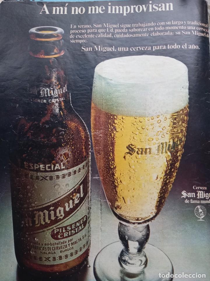 Coleccionismo de Revistas y Peri&oacute;dicos: PUBLICIDAD. ANUNCIO DE CERVEZA SAN MIGUEL. EXTRAIDO DE TRIUNFO1973