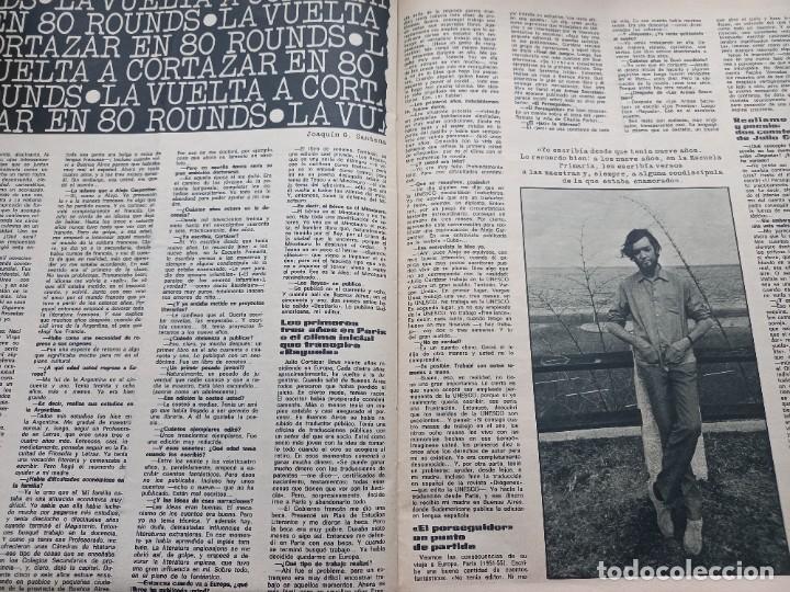 Coleccionismo de Revistas y Peri&oacute;dicos: ENTREVISTA A JULIO CORTAZAR. 4 PAGS. RECORTE TRIUNFO NOVIEMBRE 1971